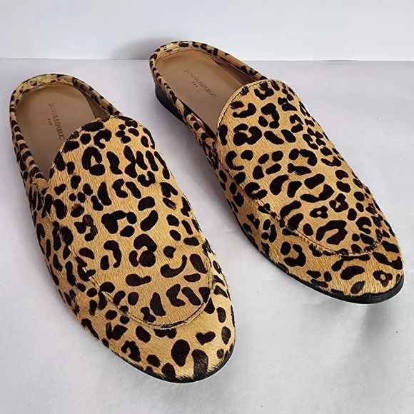 Banana Republic Shoes - Banana Republic Womens Calf Hair Cheetah Print Slide Flats Animal Print SZ 8.5